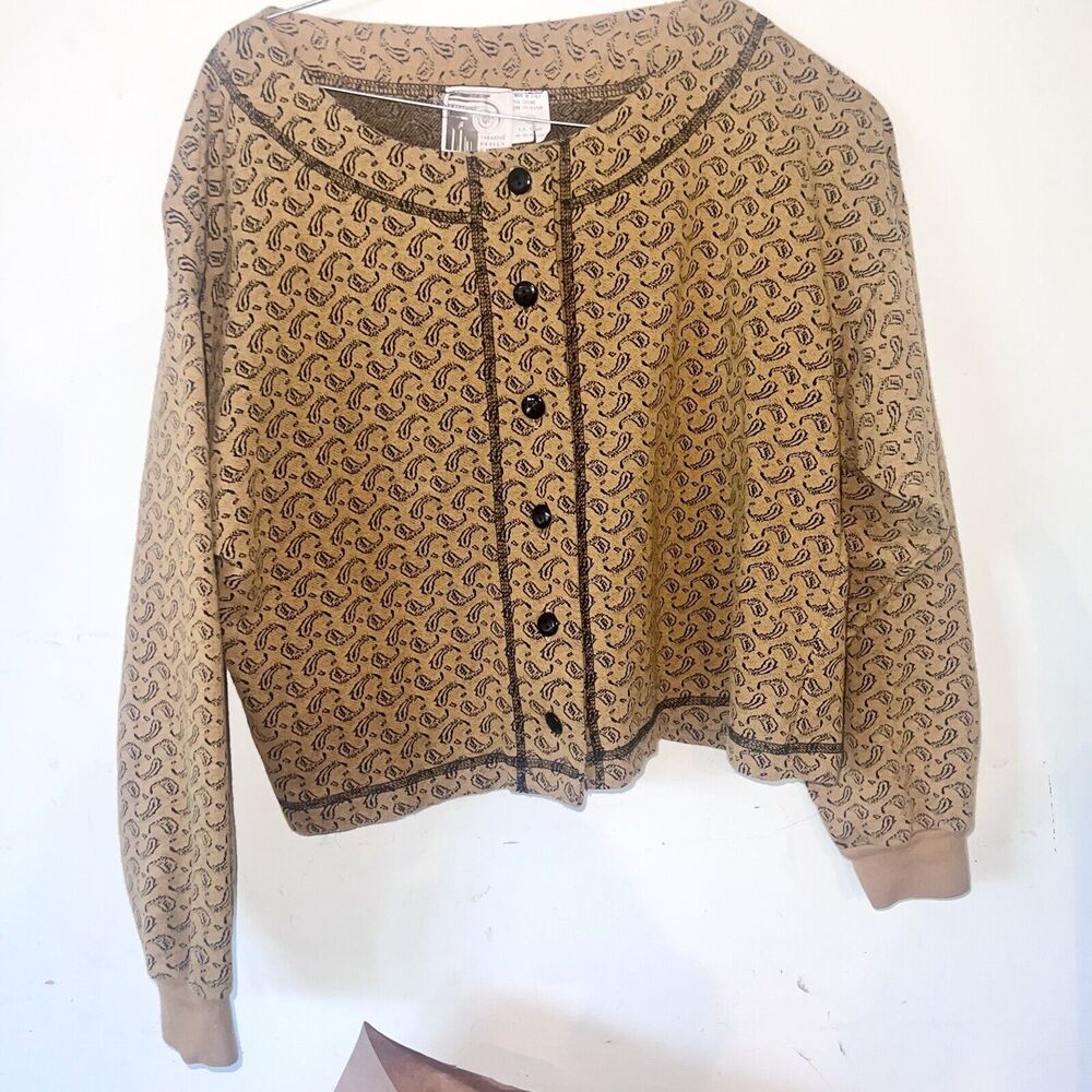 Tarazzia  Sz Large Button Up Brown Sweater Made In Italy
#328